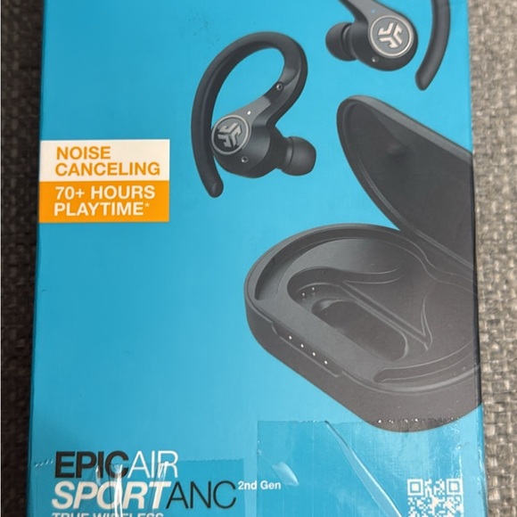 JLab Epic Air Sport ANC Wireless Earbuds - Black - Picture 1 of 4